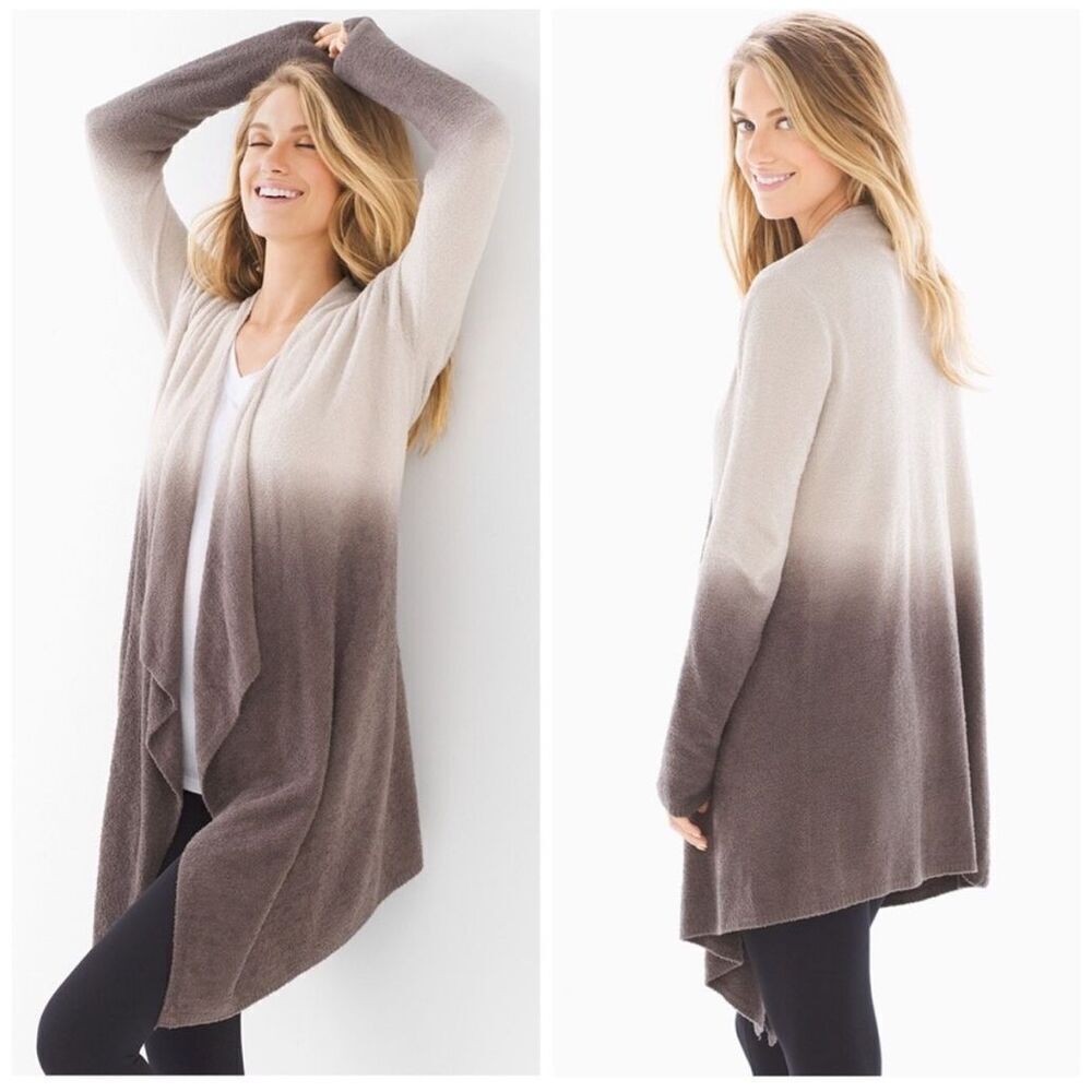 Barefoot Dreams Chic Lite Ombre Calypso Wrap Open Front Cardigan Women’s Siz M/L